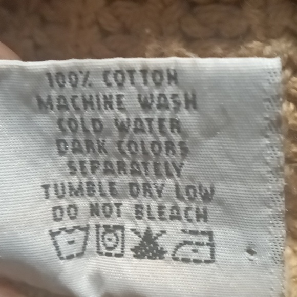 NWOT C•M•C 100% cotton tan s/s cardigan w side pockets & 5 big buttons Sm - Picture 12 of 12